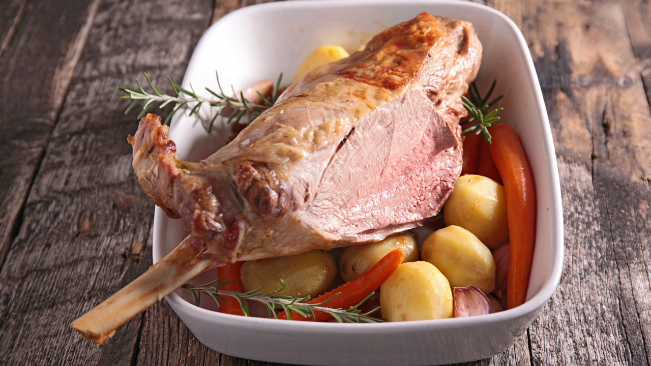 Autumn Roasted Lamb Leg with Honey and Blackberries Ireland AM