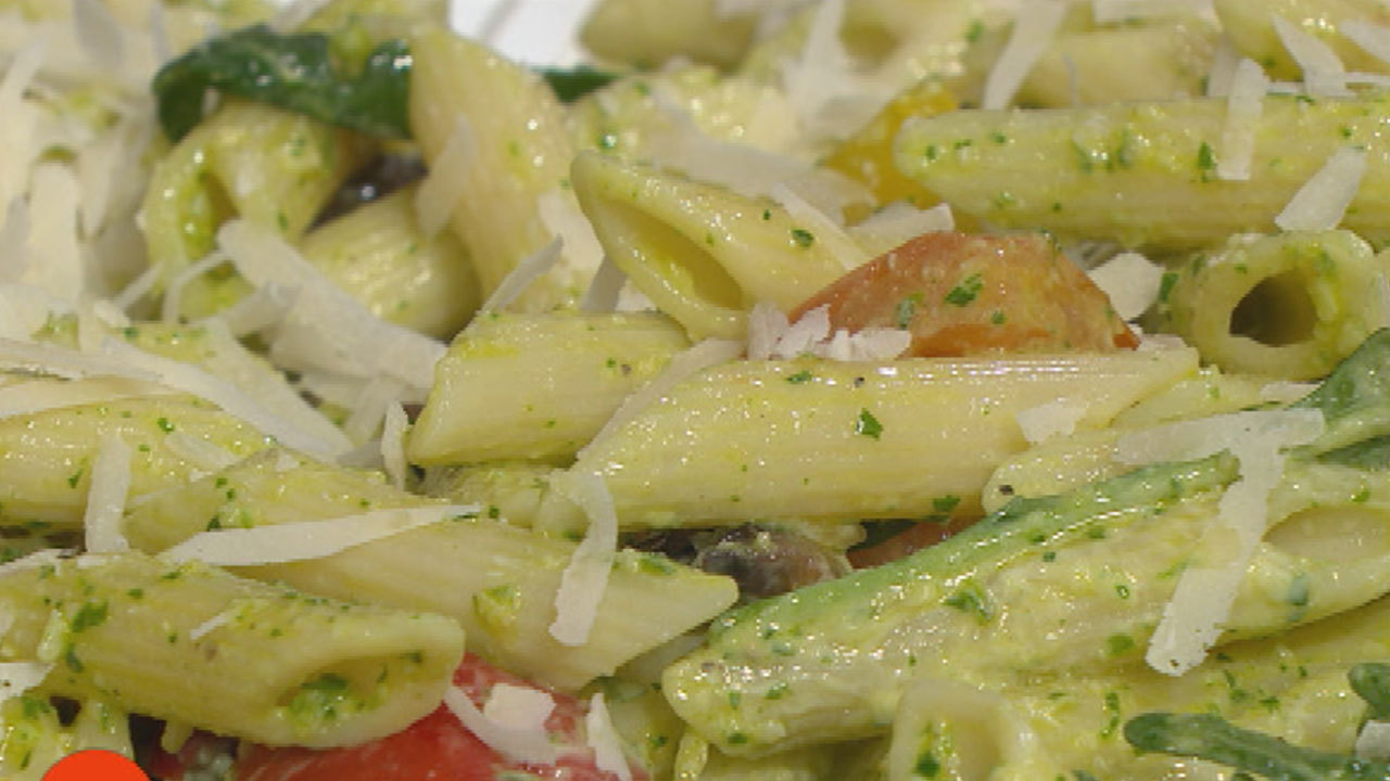 Penne Pasta Salad with Roasted Mediterranean Vegetables