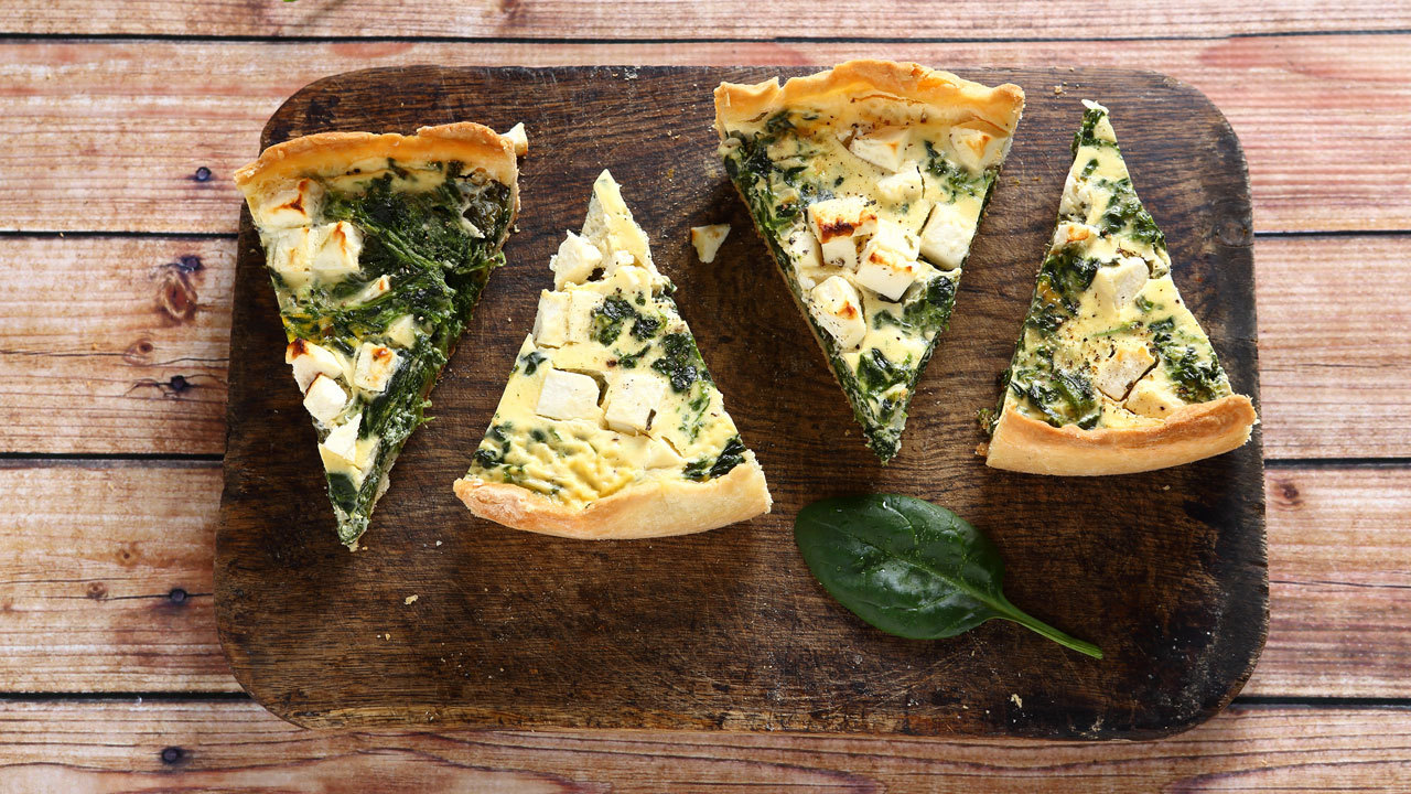 Catherine Leyden: Goats Cheese, Red Pepper & Pine Nut Quiche