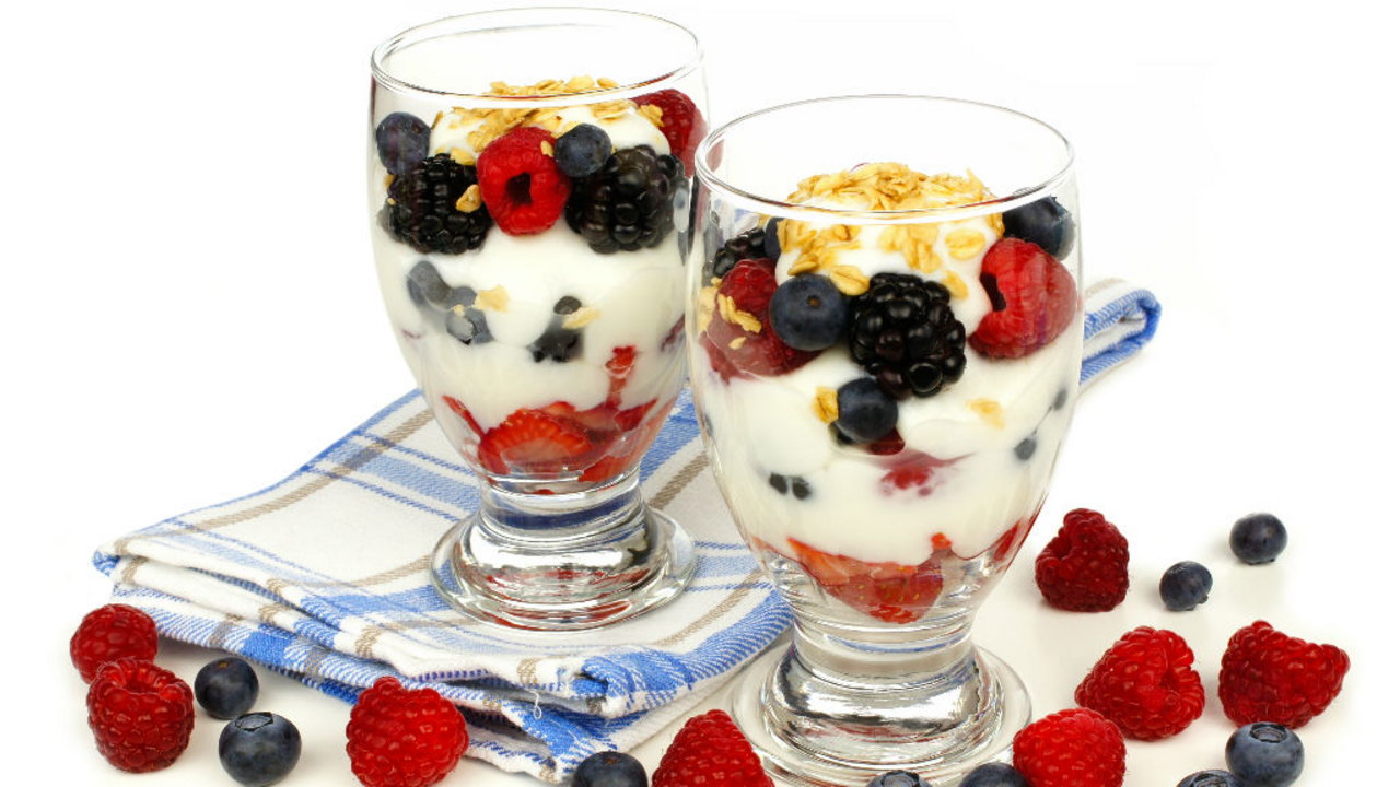Apple & Mixed Berry Fool with Toasted Granola