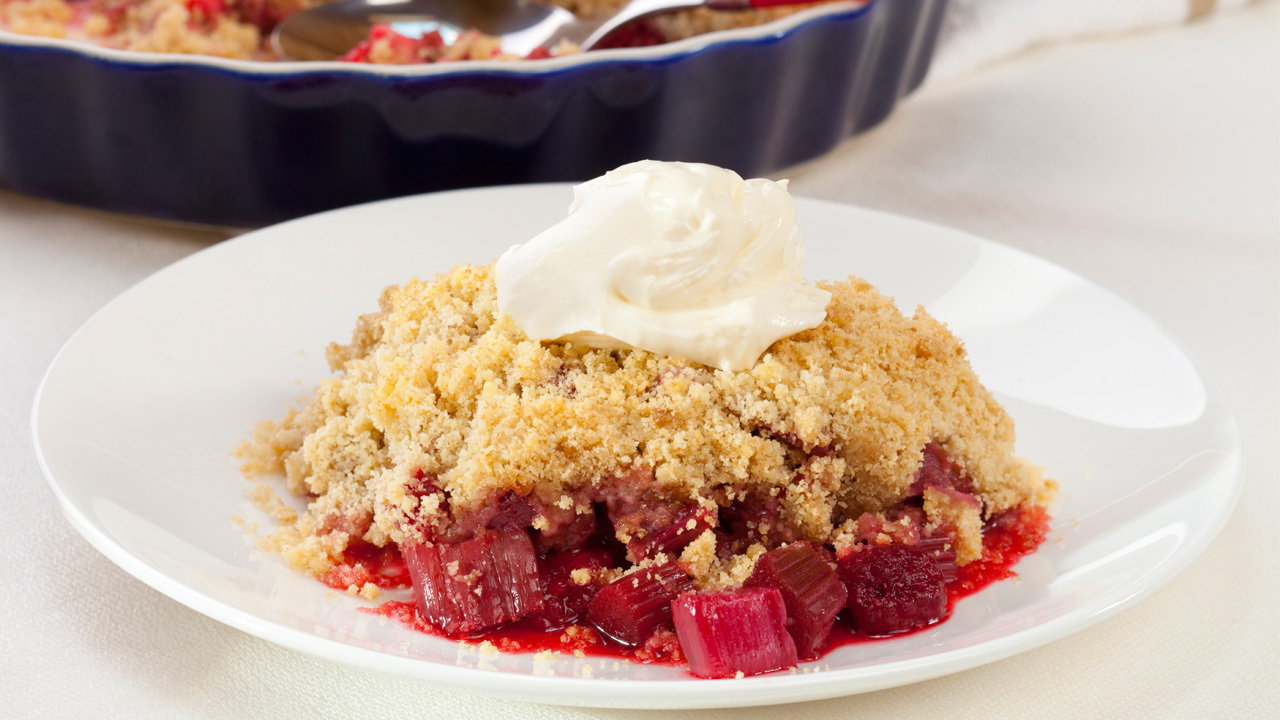 Sour and Sweet Rhubarb Crumble
