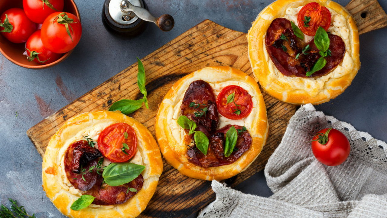 Mozzarella & Tomato Tarts