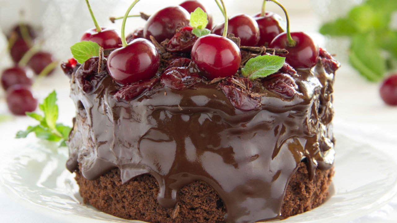 Cherry, Chocolate & Almond Cake