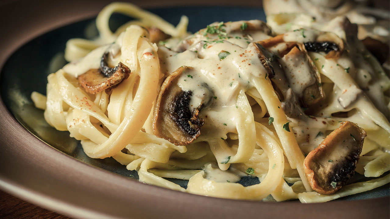 Creamy Mushroom Pasta with Olives The Six O'Clock Show