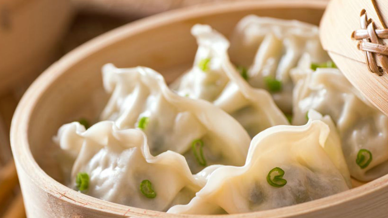 for chinese new year my aunt cooks us traditional pork dumplings