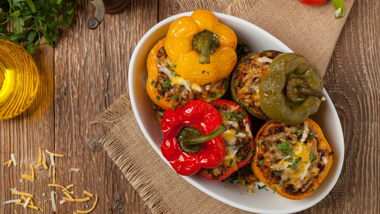 Red Peppers Stuffed with Lamb Mince The Six O'Clock Show