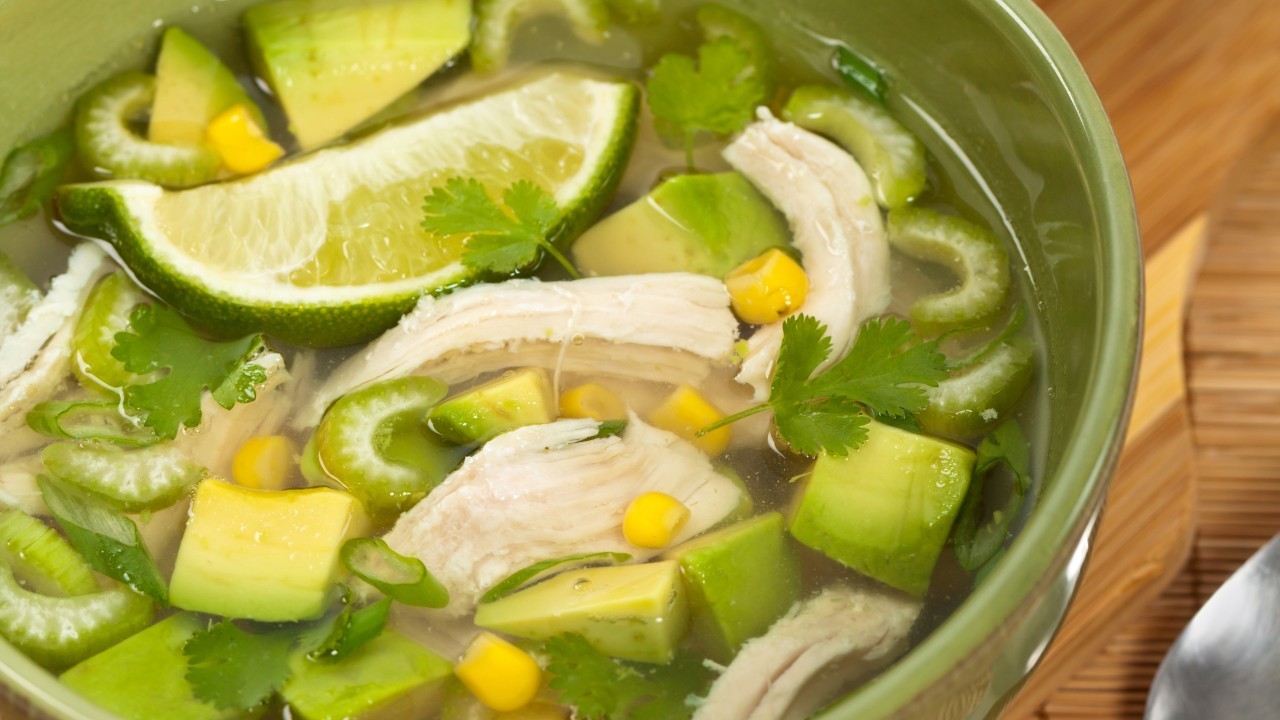 Mexican Chicken Broth with Avocado and Coriander Salsa The Six O
