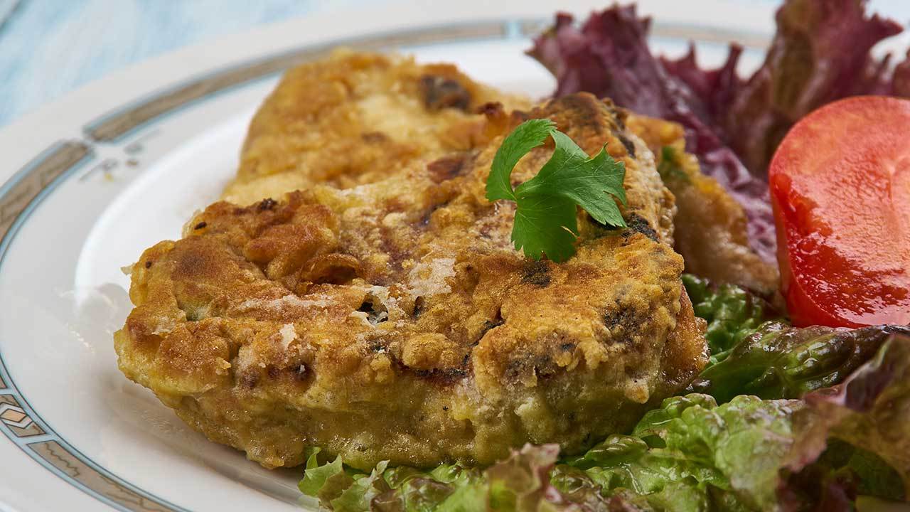 Crispy Parmesan Pork Chops with Crunchy Apple & Fennel Remoulade The