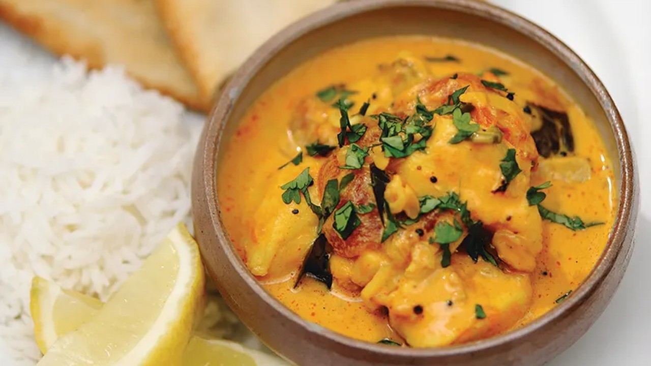 Creamy Keralan Curry with basmati rice and flatbreads The Six O'Clock