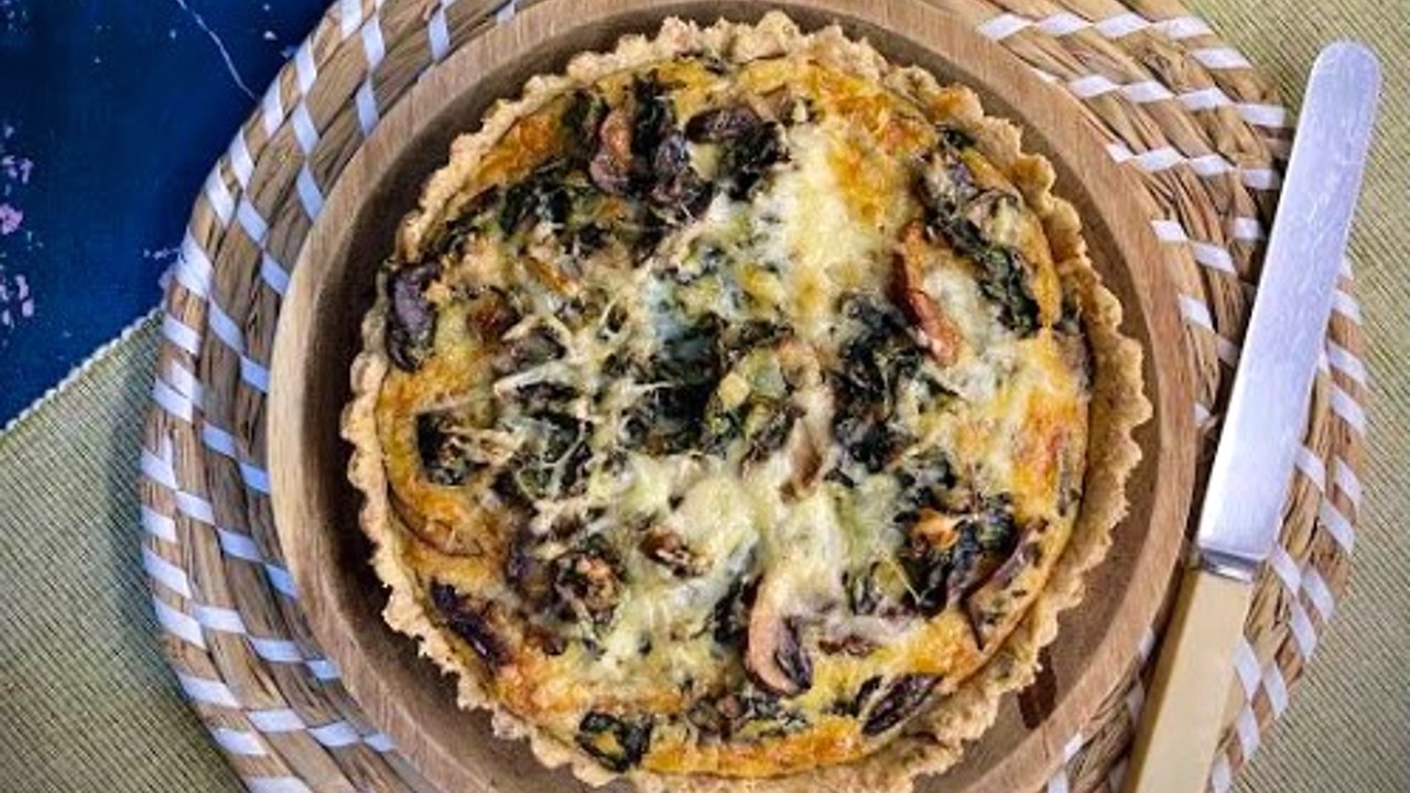 Wild Mushroom, Kale & Vintage Gouda Tart The Six O'Clock Show