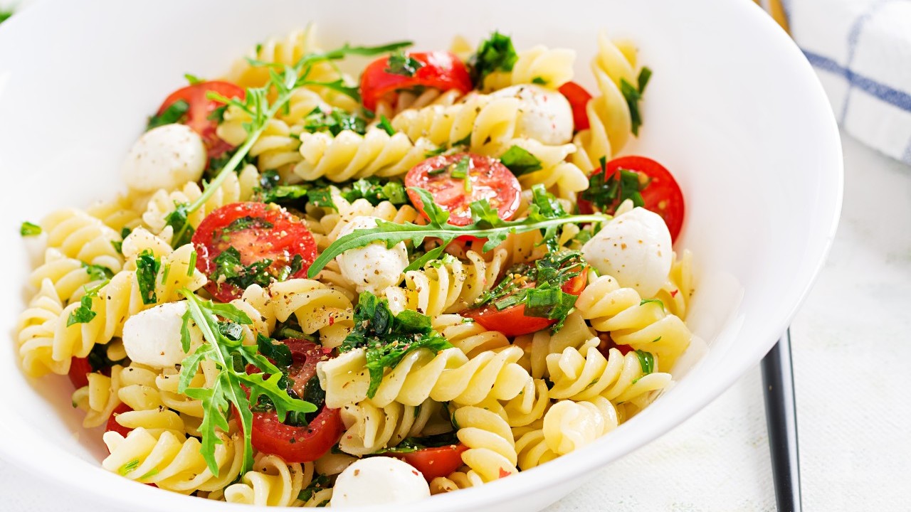 Protein Packed Pantry Pasta and Caprese Salad Ireland AM