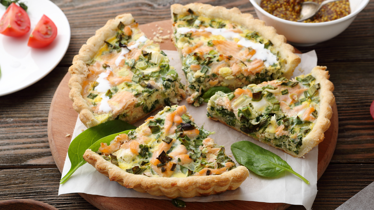 Smoked Salmon & Spinach Quiche Ireland AM